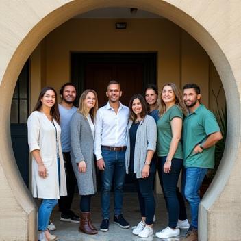 Équipe Lavage Éclat souriante devant le local lyonnais